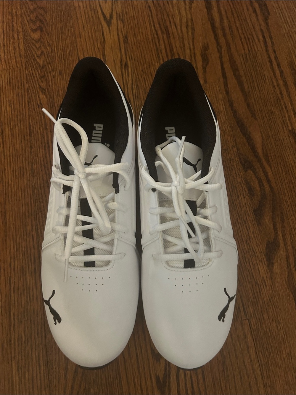Puma Men’s White and Black Low-Profile Athletic Sneakers
